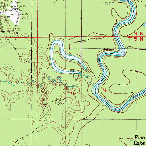 Topographic Map of Cypress Creek, LA