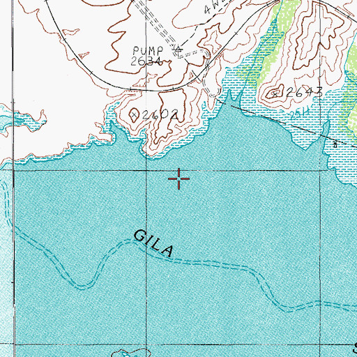 Topographic Map of Hackberry Draw, AZ