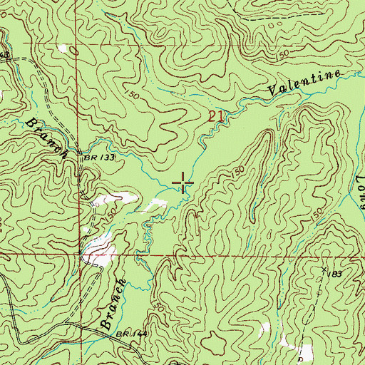 Topographic Map of Dias Branch, LA