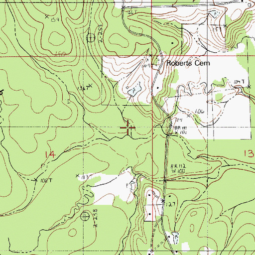 Topographic Map of Dry Branch, LA