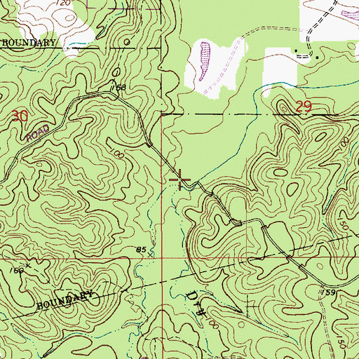 Topographic Map of Dry Creek, LA