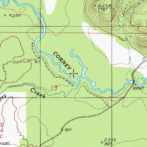 Topographic Map of Dry Creek, LA