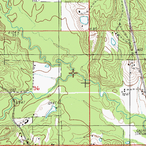 Topographic Map of Dyson Creek, LA