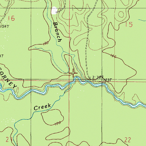 Topographic Map of Farrar Branch, LA