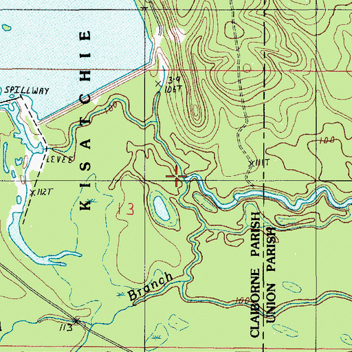 Topographic Map of Field Branch, LA