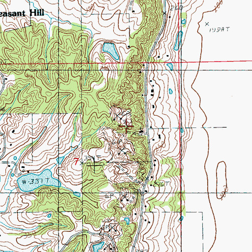 Topographic Map of Sharps Chapel, AR