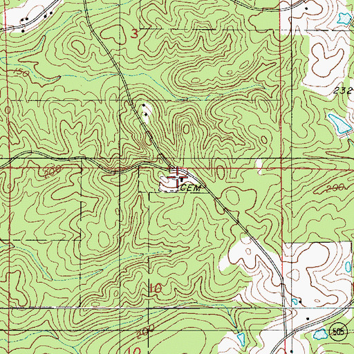 Topographic Map of Friendship Church, LA
