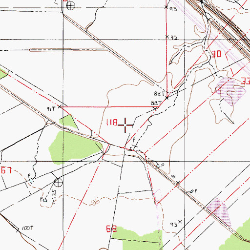 Topographic Map of Frost Jackson Swamp, LA