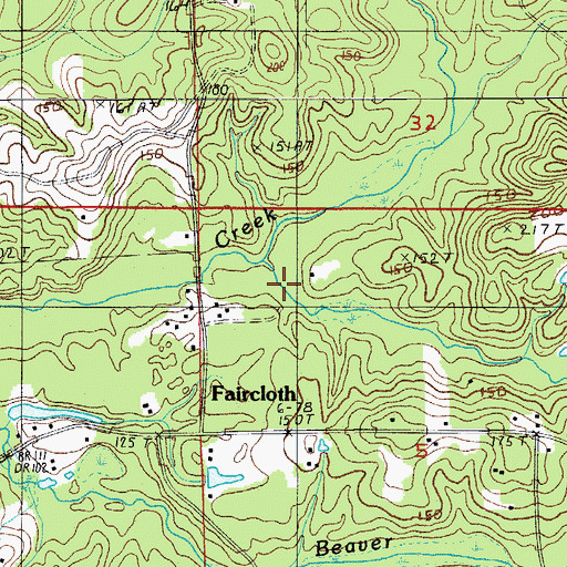 Topographic Map of Glady Hollow, LA