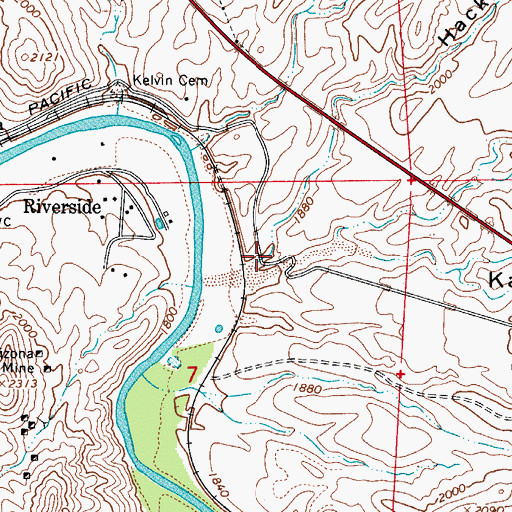 Topographic Map of Hackberry Gulch, AZ