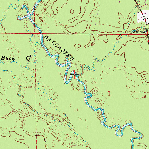 Topographic Map of Goodman Branch, LA