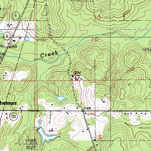 Topographic Map of Green Grove Church, LA