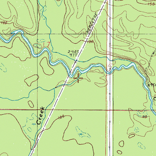 Topographic Map of Hammock Creek, LA