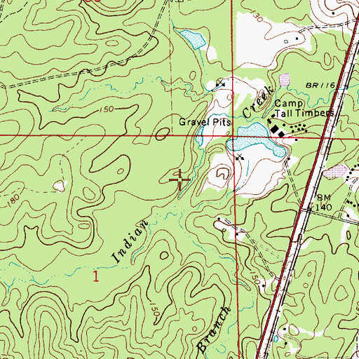 Topographic Map of Harper Branch, LA