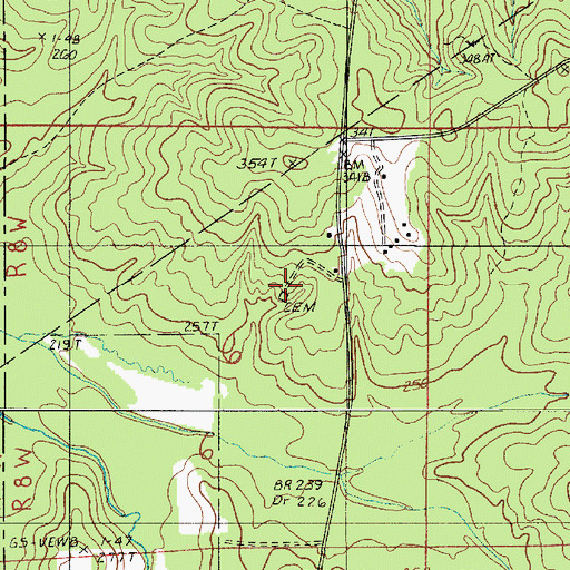 Topographic Map of Harper Cemetery, LA