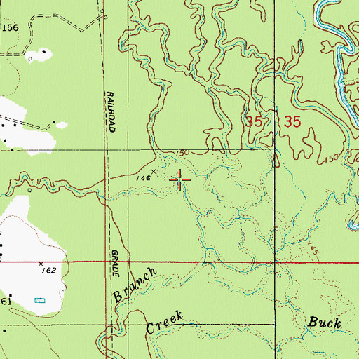 Topographic Map of Hathaway Branch, LA