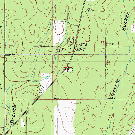 Topographic Map of Hathorn Cemetery, LA