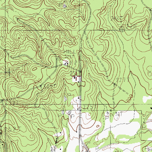 Topographic Map of Henrietta Church, LA