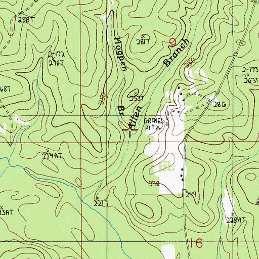 Topographic Map of Hogpen Branch, LA