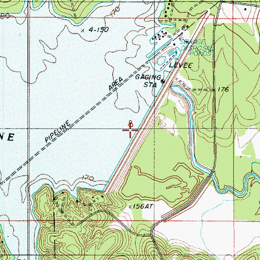 Topographic Map of Horse Creek, LA