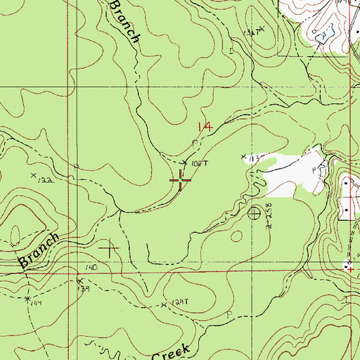 Topographic Map of Horsepen Creek, LA