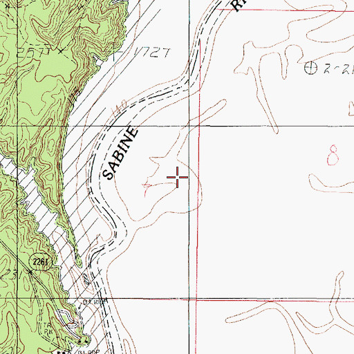 Topographic Map of Horseshoe Lake, LA