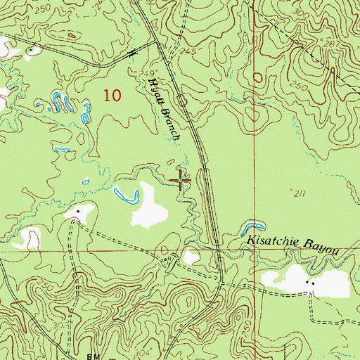 Topographic Map of Hyatt Branch, LA
