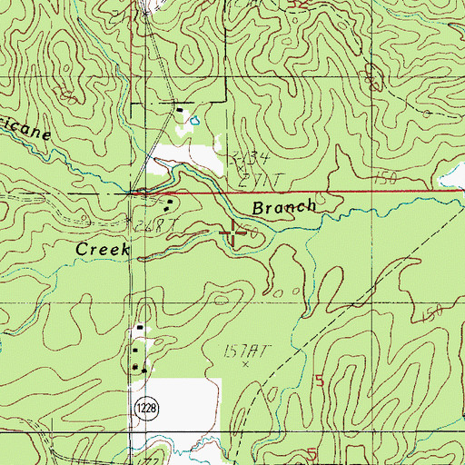 Topographic Map of Jackson Creek, LA