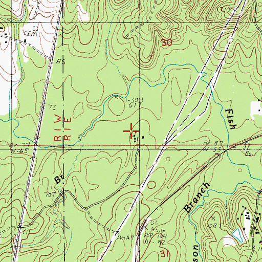 Topographic Map of Jesse Branch, LA