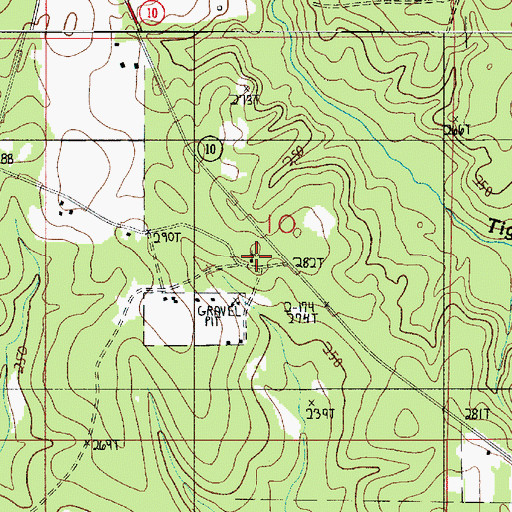 Topographic Map of Johnsonville Church, LA