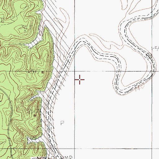 Topographic Map of Jones Old River, LA