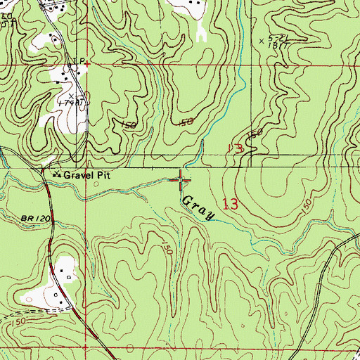 Topographic Map of Jordan Creek, LA