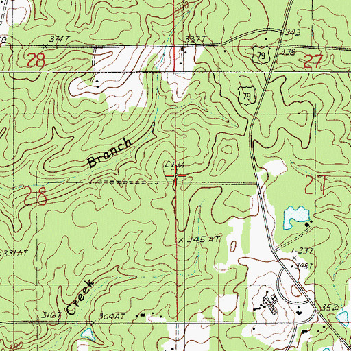 Topographic Map of Kendrick Cemetery, LA