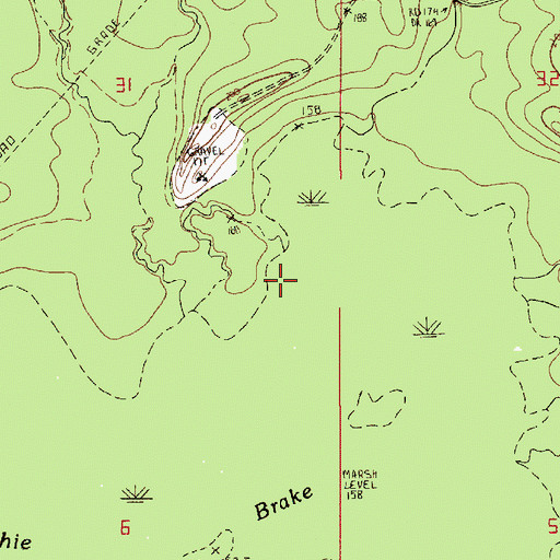 Topographic Map of Kensie Creek, LA