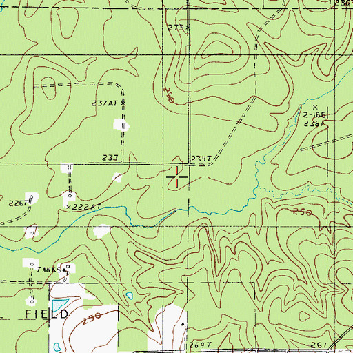 Topographic Map of Las Ormigas Grant, LA