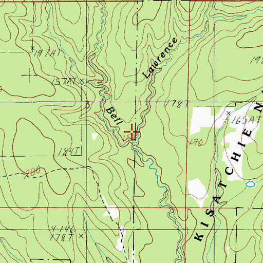 Topographic Map of Lawrence Branch, LA