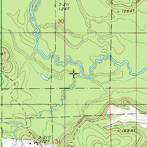 Topographic Map of Leadbetter Creek, LA