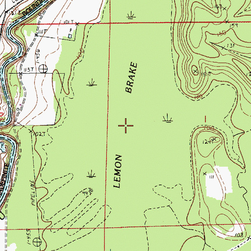 Topographic Map of Lemon Brake, LA