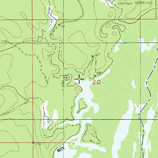 Topographic Map of Lick Branch, LA