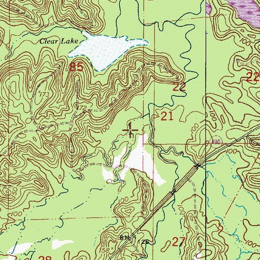 Topographic Map of Little Bayou Pierre, LA