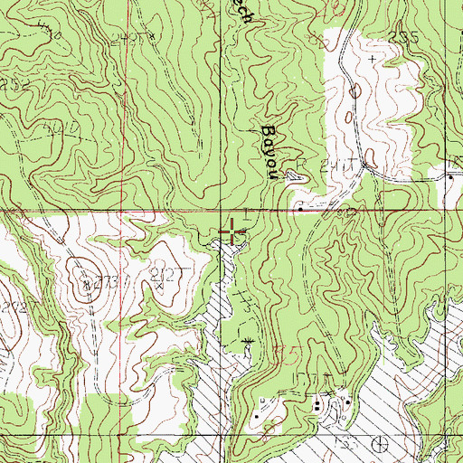 Topographic Map of Little Beech Bayou, LA