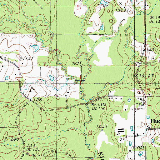 Topographic Map of Little Kiesche Creek, LA