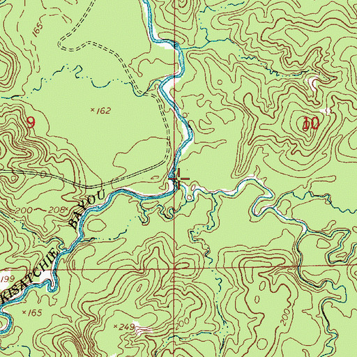 Topographic Map of Little Kisatchie Bayou, LA