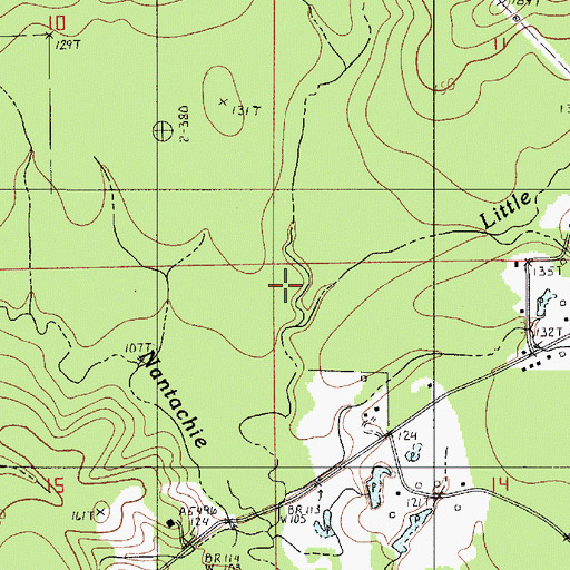 Topographic Map of Little L'Eau Frete Creek, LA