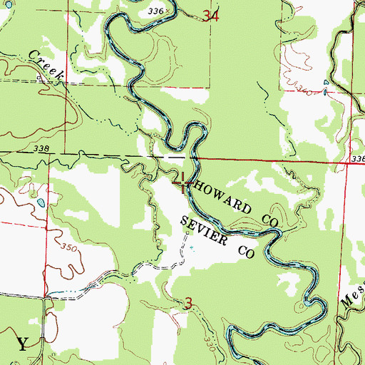 Topographic Map of Shepherd Creek, AR