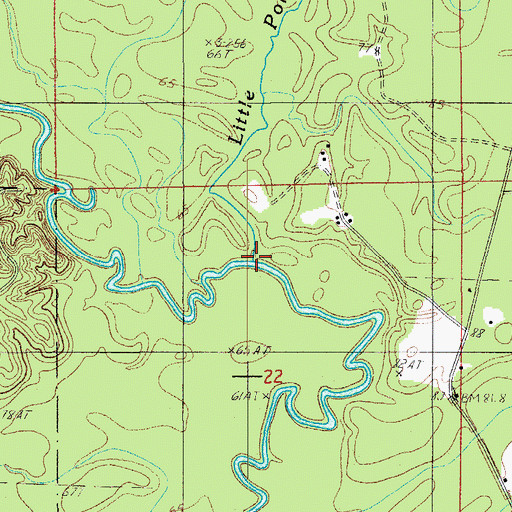 Topographic Map of Little Pole Log Creek, LA