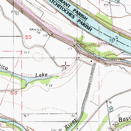 Topographic Map of Little River, LA