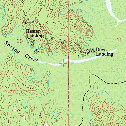 Topographic Map of Little Spring Creek, LA