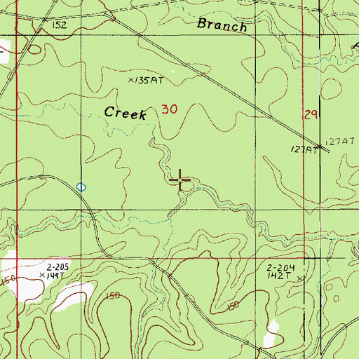 Topographic Map of Log Bayou, LA