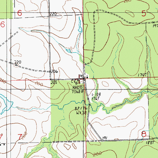 Topographic Map of Lone Star Church, LA
